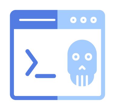 bilgisayar terminali simgesi, vektör illüstrasyonu basit tasarım