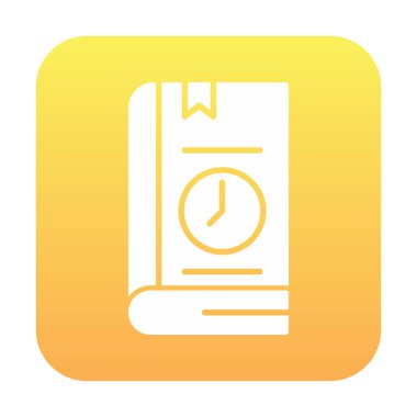 Kitap Zaman Sınırı simgesi, vektör illüstrasyonu 