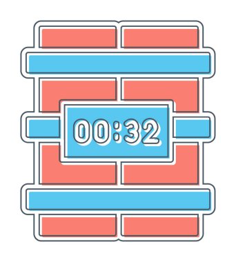 Zaman bombası ikonu vektör illüstrasyonu.