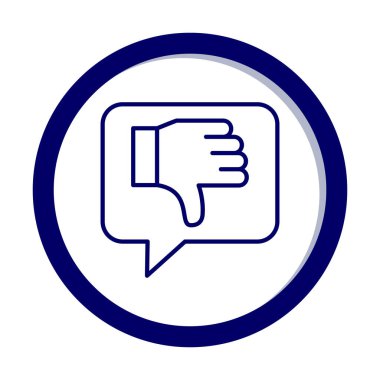 Hoşlanmıyorum. Web simgesi basit illüstrasyon 