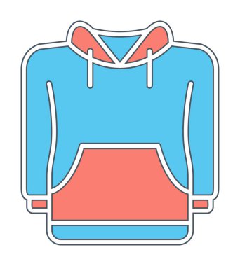 Basit kapüşonlu simge, vektör çizimi