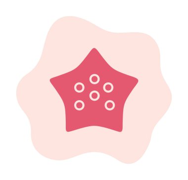 denizyıldızı düz ikon vektör çizimi 