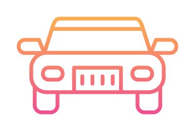 araba web simgesi basit illüstrasyon 