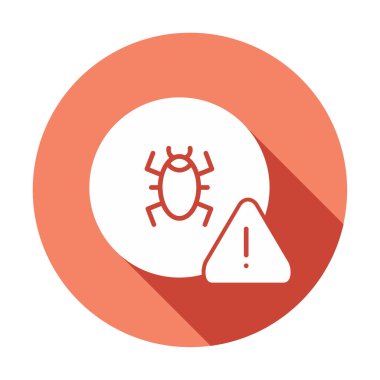 düz CD virüs ikon vektör çizimi