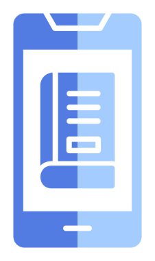 çevrimiçi kitap simgesi, vektör illüstrasyonu 