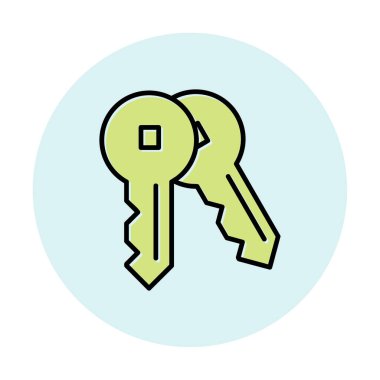 anahtar simgesi. düz dizayn. vektör illüstrasyonu 