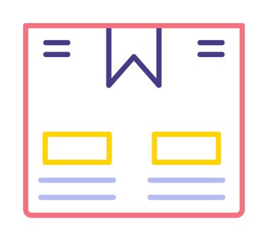 Taşıma Kutusunun vektör illüstrasyonu modern simge                             