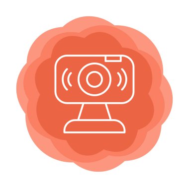 Web kamerası. Web simgesi basit illüstrasyon                   