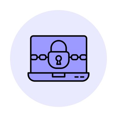 düz Ransomware bilgisayar vektör çizimi tasarımı