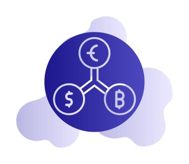 Basit Blockchain simgesi, vektör illüstrasyonu