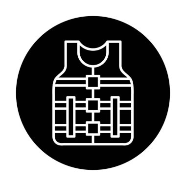 Modern Life Vest simge tasarımının vektör çizimi                     