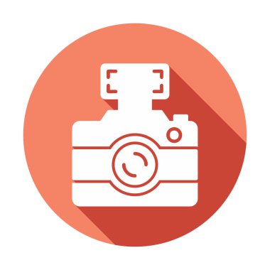 fotoğraf makinesi simgesi, vektör illüstrasyonu