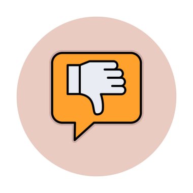 Hoşlanmıyorum. Web simgesi basit illüstrasyon 