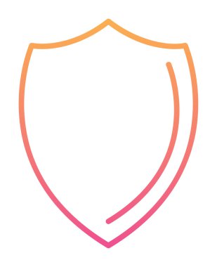 Kalkan yassı ikon vektör çizimi