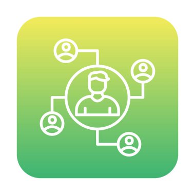 vektör olarak düz sosyal ağ simgesi. logotype