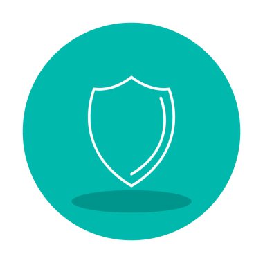 Kalkan yassı ikon vektör çizimi