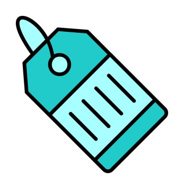 Fiyat Etiketi simgesi, vektör illüstrasyonu basit tasarım