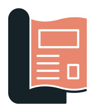 dergi simgesi, vektör illüstrasyonu basit tasarım