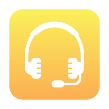 kulaklıklar düz simge, vektör illüstrasyonu