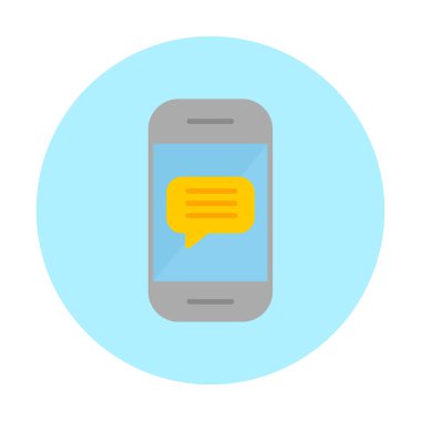 Sohbet ikonu vektör çizimi. Telefon İletisi                          