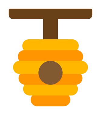 Arı kovanı simgesi vektör illüstrasyonu