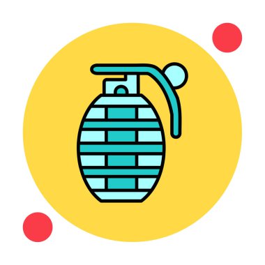 El bombası simgesi, vektör illüstrasyonu