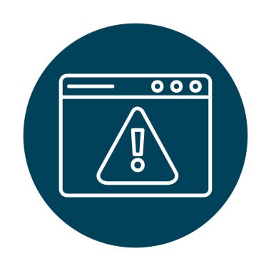 Basit Web Uyarı simgesi, vektör illüstrasyonu
