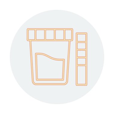 İdrar Test Ağı simgesi, vektör illüstrasyonu