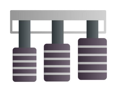 Araba pedalları web tasarım ikonu. Beyaz arkaplanda vektör illüstrasyonu