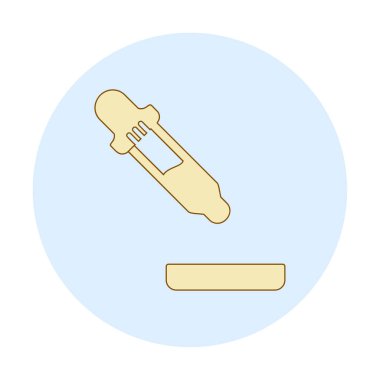 Pipette düz renk vektör ikonu tasarımı 