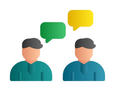 Basit Çalışma İletişim simgesi, vektör illüstrasyonu