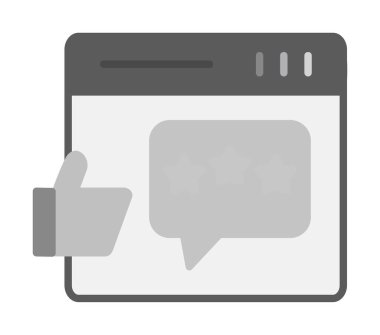 düz geribildirim simgesi vektör çizimi tasarımı