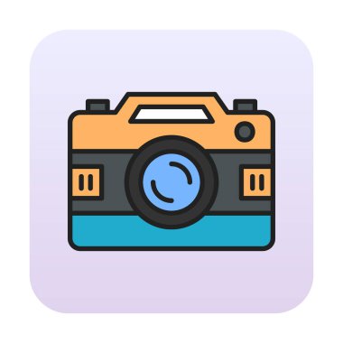 fotoğraf makinesi ikon vektör illüstrasyonu                      