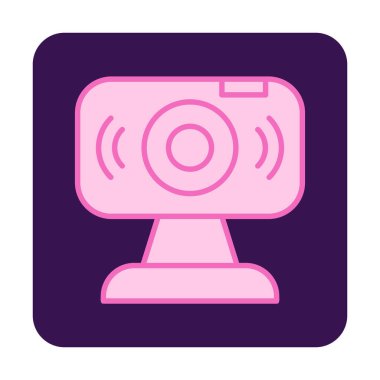 Web kamerası. Web simgesi basit illüstrasyon                   