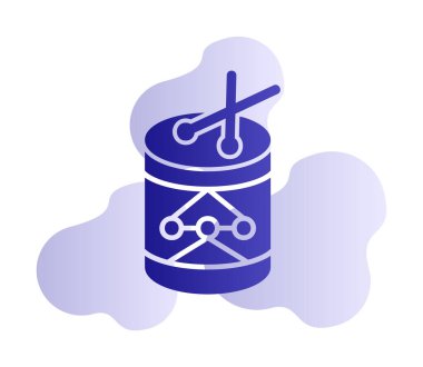 Davullar web simgesi, vektör illüstrasyonu