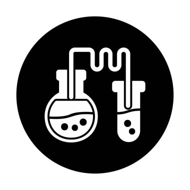 Test tüplü kimya laboratuvarı. Kimya konsepti                                             