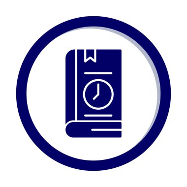 Kitap Zaman Sınırı simgesi, vektör illüstrasyonu 