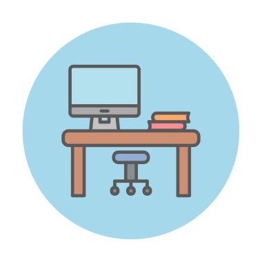 bilgisayar Resepsiyon simge vektör çizim 