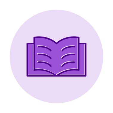 açık kitap simgesi, vektör illüstrasyonu basit tasarım