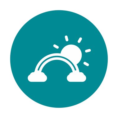 Basit Gökkuşağı simgesi, vektör illüstrasyonu