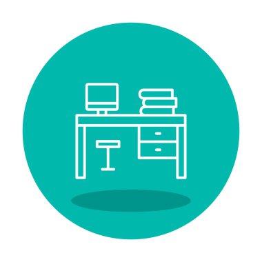 bilgisayar Resepsiyon simge vektör çizim 