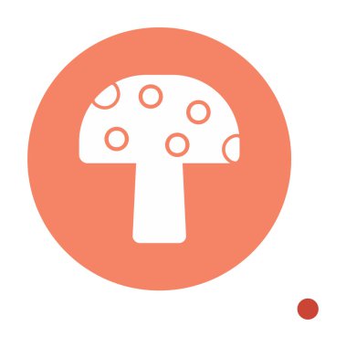 Mushroom icon, vector illustration simple design