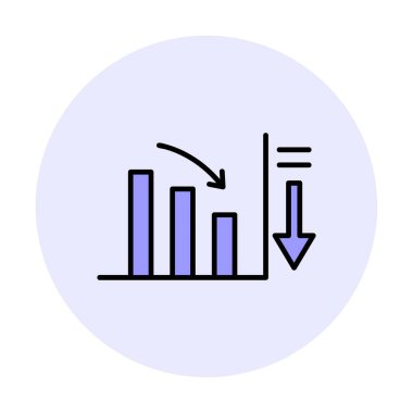 Basit grafik simgesi, vektör illüstrasyonunu azalt