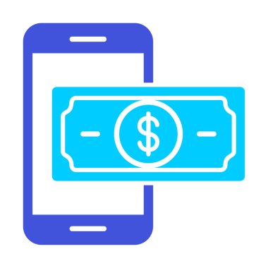 Basit Çevrimiçi Ödeme simgesi, vektör illüstrasyonu