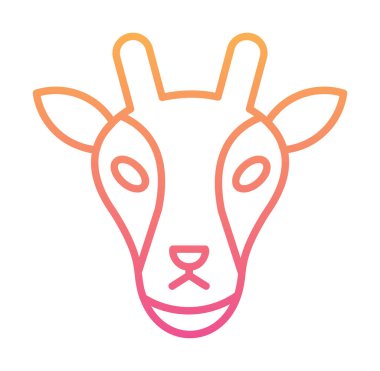 Zürafa baş web simgesi, vektör illüstrasyonu 