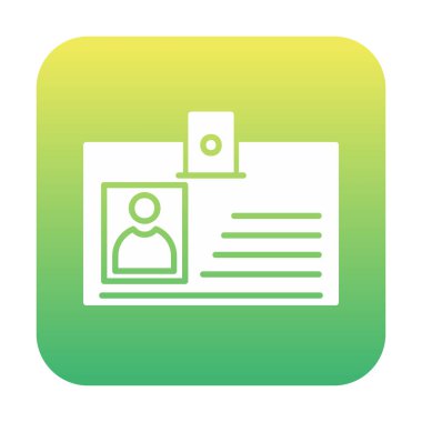 ID kart simgesi vektör illüstrasyonu                                  