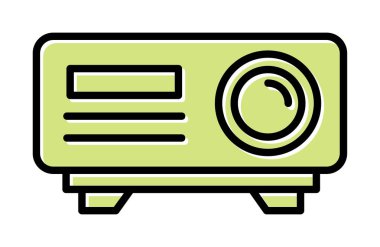 Projektör web simgesi vektör illüstrasyon tasarımı
