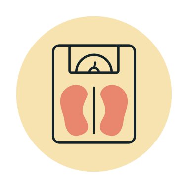 Ağırlık Ölçeklendirme Ağ simgesi, vektör illüstrasyonu 