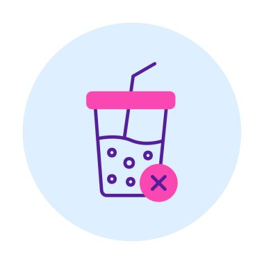 Basit, alkolsüz içecek simgesi, vektör illüstrasyonu