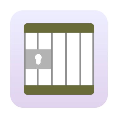 Askeri Hapishane vektör illüstrasyon simgesi  